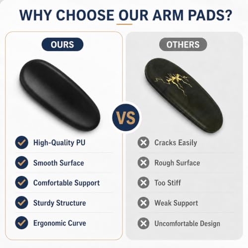 Office Chair Armrest Pads Replacement, 4" Mounting Holes, 2 Pack