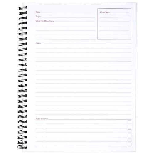 Cambridge Limited Notebook, 9-1/2¡± x 7-1/4¡±, 80 Sheet Business/Meeting Notebook, Black, 4 Pack (06982)