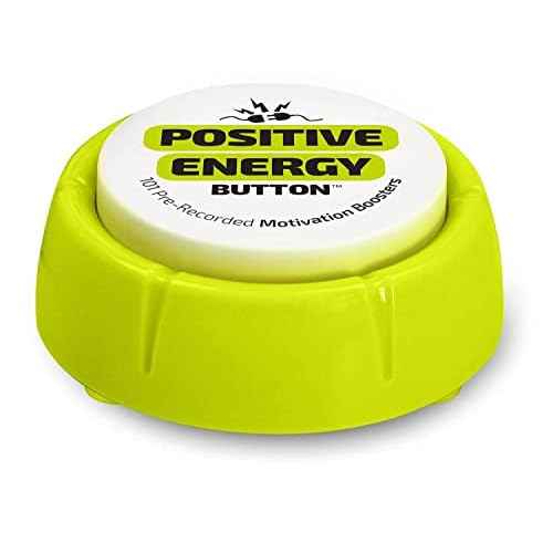 Positive Energy Sound Button | Fully Loaded | 101 Pre-Recorded Motivation Boosters | Positive Thinking Easy | Fun Novelty Gag Inspirational Gift | Cool Desk Decor Gadget