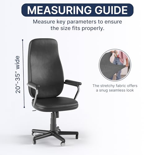 PAULATO BY GA.I.CO. Office & Gaming Chair Cover - Stretch Computer Desk Chair Cover with Zipper - Soft Fabric Slipcovers - Durable Chair Slipcover - Microfibra Collection - Blush Taupe (Office Chairs)