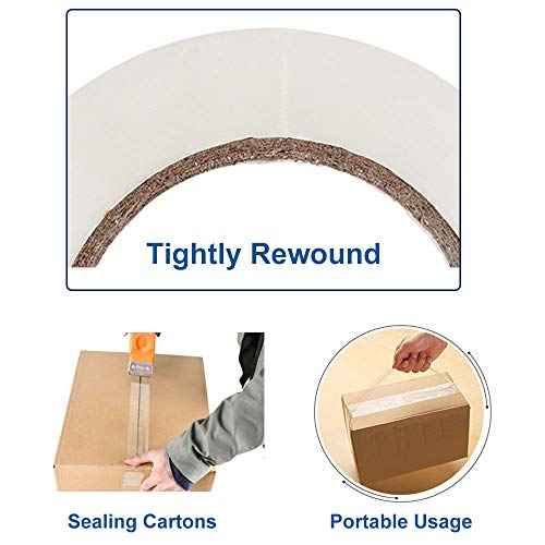 Heavy Duty Packing Tape 36 Rolls, Total 2160Y, Clear, 2.7 mil, 1.88 inch x 60 Yards, Ultra Strong, Refill for Packaging and Shipping