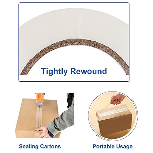 P PERFECTAPE Heavy Duty Clear Packing Tape 6 Rolls 2.7 Mil, 1.88" x 60Y - Strong & Transparent