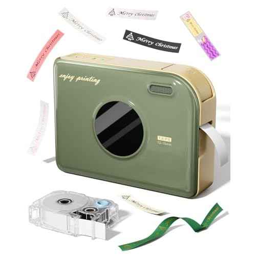 Phomemo Label Printer, A30 Thermal Transfer Printing Bluetooth Wireless Portabel Small Label Maker Machine, Mini Sticker Printer Rechargeable for Christmas Decorations, Cloth Name Tag, In/Out Door Use