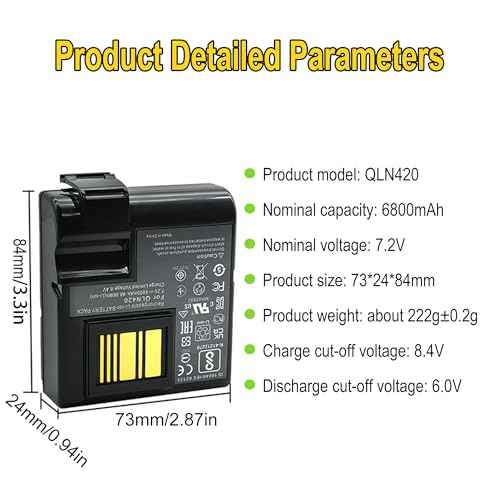2600mAh Upgrade Li-ion Battery Compatible with Zebra QLN320 QLN220(HC) ZQ610 ZQ620 ZQ500 ZQ510 ZQ520 ZQ521 ZR628 ZR638 ZR658 ZR668 Mobile Printers(QLN320)