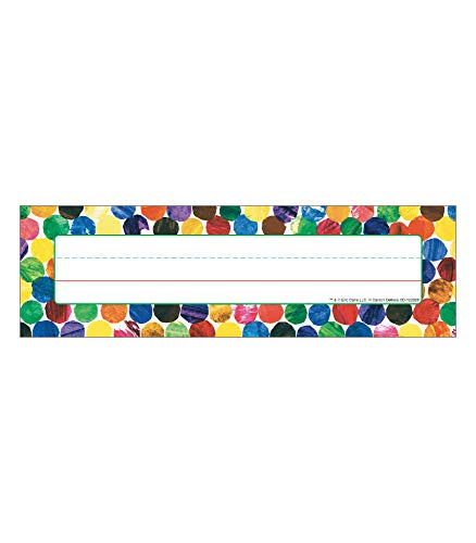Eric Carle Dots Name Labels for Kids Classroom Organization - 36 Pack