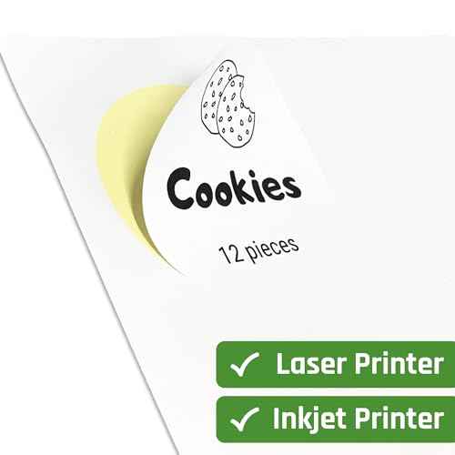 200 Sheets - 3 inch Round Labels, White Printable Circle Stickers, Laser/Inkjet Printing - Letter Size (8.5" x 11")