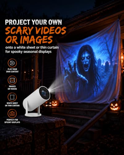 FABLE Lantern 1 Set Darkcast Halloween Projector with WiFi Bluetooth 4K UHD Built-in Speaker