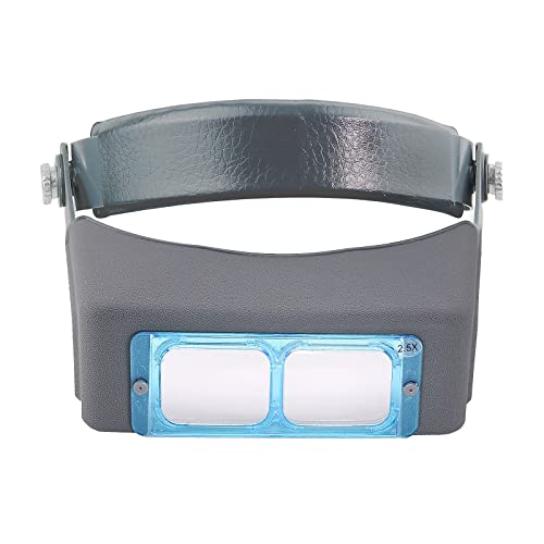 Beileshi Headband Magnifier with 4 Interchangeable Lenses, 1.5x-3.5x Optical Glass