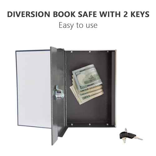 SEPOX¢ç 4 Pcs Set Large Book-Safe Lock-Box: World Renowned Views, Large Hidden Storage with Key-Lock, Perfect Disguised Safe & Gift for Dorm, Home & Office Book