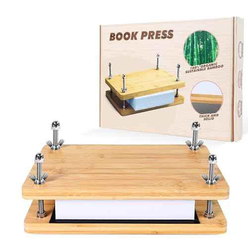 Wooden and Bamboo Book Press - portable bookbinding supplies,book binding kit for beginners(11.8¡¿7.9inch)