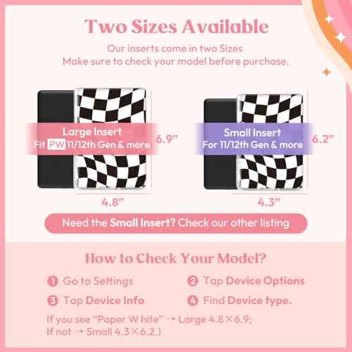 Kaciola 12PCS Inserts Cardstock for E-Reader, 50PCS Stickers for Clear Case Insert, 6.9"x4.8" Fantasy Theme Inserts Compatible with Paper White 11th-12th Gen, E-Reader Gift for Booklover Reader