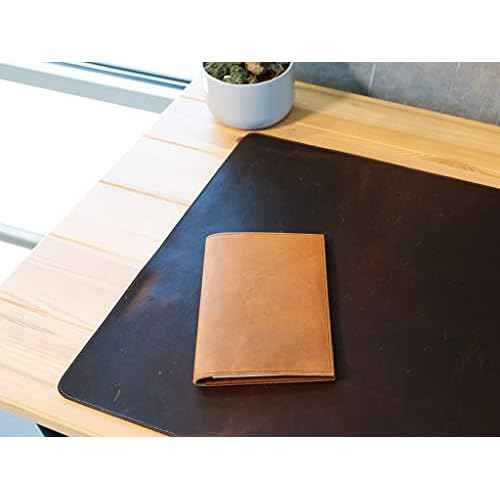 Notepad Holder Leather Notepad Holder Legal Pad Holder Notebook Holder Crazy Horse Leather Padfolio - Business Gift - Made in USA (Wheat)