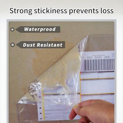 1000 Clear Packing Slip Envelopes 6.7x10 Inch Self-Adhesive Shipping Pouches