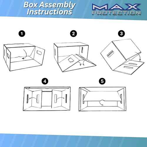 Max Protection (4) SHORT Comic Storage Boxes - Each box Holds 150-175 Comic Books - White