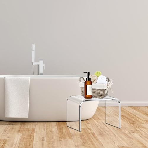 Step Stools for Kids, Acrylic Stools, Step Stools for Adults, Small Step Stool, 12 Inches Acrylic Stool Bathroom, Clear Step Stool, Toilet Stools, Plant Stand, Foot Stool (Common£¨2 Pack£©)