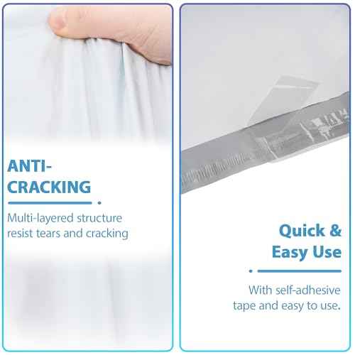 NB 9x12 Inch ? 1000 Pcs White Poly Mailers Strong Adhesive Self-Seal Shipping Envelopes, Tear & Water Resistant Packaging for E-Commerce and Small Business