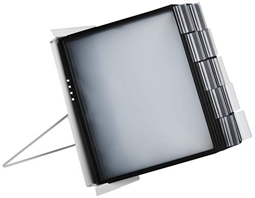 Durable Desktop Reference System 10 Double-Sided Black Letter Size 13.78"x13.78"x3.35"
