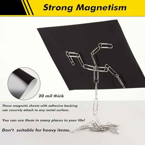 Aertiavty 36 Packs Magnetic Sheets with Adhesive Backing 8.5x11 Inch Adhesive Magnetic Sheets for Dies Storage - 20 Mil Magnetic Contact Paper Peel and Stick, Magnetic Strips with Adhesive Backing