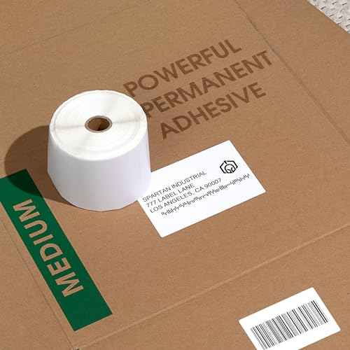 Spartan Industrial - 4" X 3" Direct Thermal Labels for Mailing Packages and Shipping - Compatible with Rollo, Zebra, and Other Desktop Printers (4 Rolls, 500/Roll)