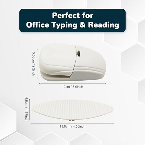 White Paper Holder for Typing Desk Stand with Clip & Weighted Base - 1 Pack