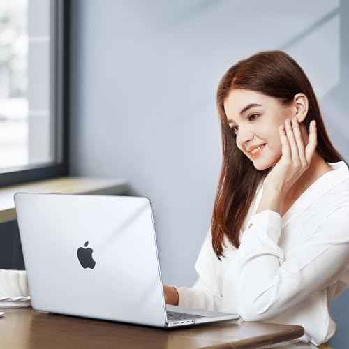 MOSISO Compatible with MacBook Pro 14 inch Case 2025 2024 2023 2022 2021 M5 M4 M3 M2 M1 A3434 A3112 A3185 A3401 A2918 A2992 A2779 A2442, Hard Shell&Keyboard Cover&Screen Film&Pouch,Transparent
