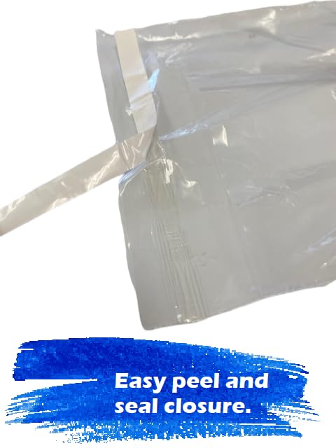 Self-Seal Clear Poly Bags 6x12 Inches, 1.5 Mil, Pack of 100 - US Made