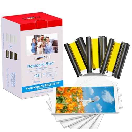 KP-108IN compatible with Canon Selphy KP-108IN 3 color ink cartridge works with Canon Selphy Series CP1300 CP1500 CP1200£¨3 color ink cartridge, 108 Sheets 4 x 6 Glossy paper£©