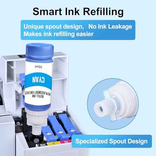 TEINO Replacement for Epson 502 Ink Refill Bottles for Ecotank ET-3760 ET-2850 ET-3850 ET-4850 ET-4760 ET-15000 ET-2750 ET-2760 ET-3830 ET-3843 Printer (Replacement for 502 Ink 3BK C M Y)