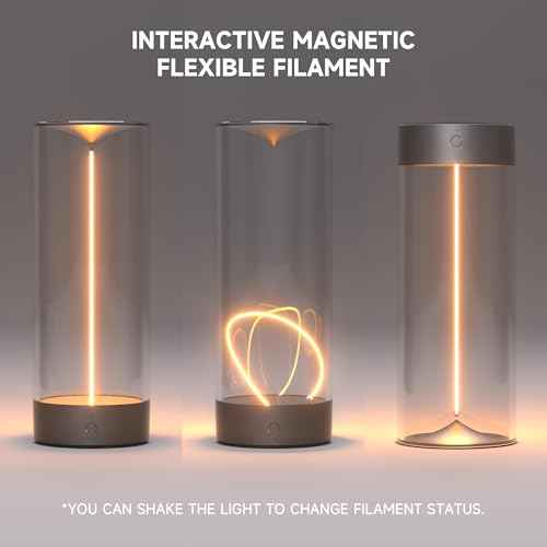 AUGE LIGHT Minimalist Desk Lamp Cordless Table Lamp LED Rechargeable Modern Nightstand Lights Dimmable with 3 Levels for Gaming, Home Office, Bedroom, Living Room, Kitchen, Bar