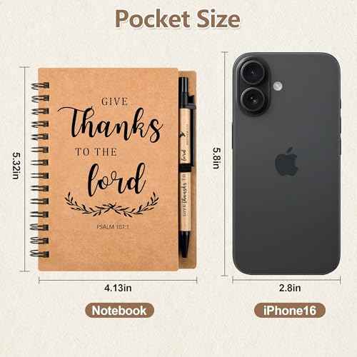 60 Pcs / 30 Sets Prayer Journal for Woman, Christian Gifts Small Notebooks Bulk with Pen for Teens, Blank Lined Bible Journal for Sunday School Class and Church Visitor