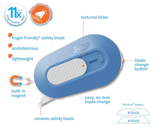 Slice Sky Mini Box Cutter - Manual Retracting Ceramic Box Opener, Safe & Durable, 1 Pack