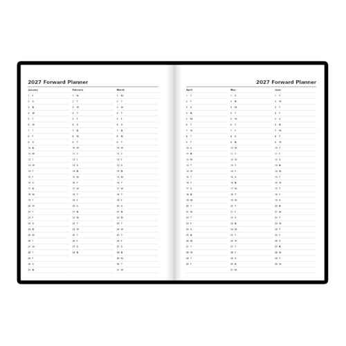Letts of London¢ç 2026 Standard Daily Planner, 12 Months, January to December, Day-Per-Page, A5 Size, 8.25" x 5.875", Perfect Binding, Leather-Look Cover, English, Black (C10XBK-26)