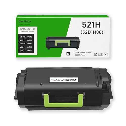 521H 52D1H00 High Yield Toner Cartridge Replacement for Lexmark MS710 MS710dn MS711 MS810 MS810dn MS810n MS811 MS812 MX710 MX710de MX711 MX810 MX811 MX812 Series Printer (Black, 1-Pack)
