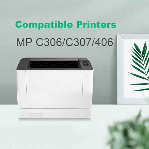 Remanufactured MP C306/C406 Toner Cartridge Replacement for Ricoh MP C307 MP C306 MP C406 MP C407 for Ricoh 842091 842092 842093 842094 (Black,1Pack)