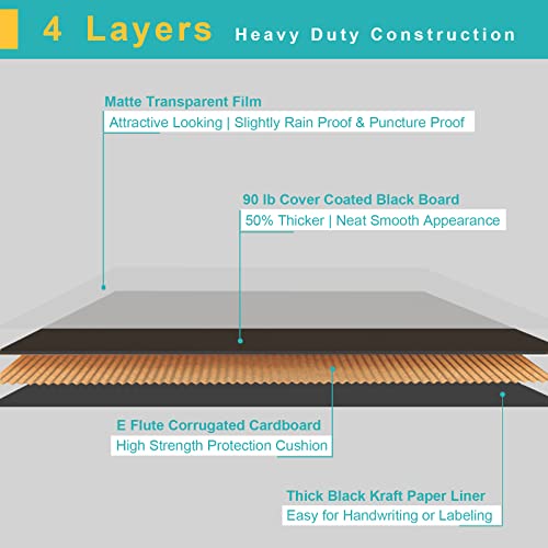 Mcfleet 4x4x2 Inch Black Shipping Boxes 24 Pack - Corrugated Cardboard