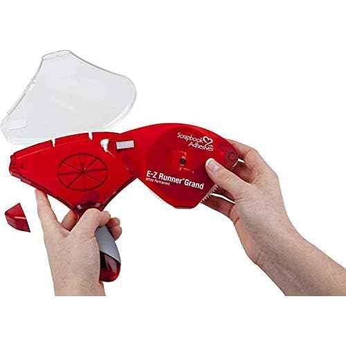 Scrapbook Adhesives by 3-L - EZ Runner Grand Adhesive Dispenser & EZ Runner Grand Refill - 150ft Double Sided Adhesive Tape Dispenser for 3L Zero Waste Art Project & Scrapbook Glue Roller, E-Book