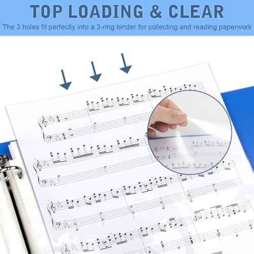 70Pack Sheet Protectors, Clear Heavy Duty Plastic Page Protectors for 3 Ring Binder, Top Loading Sheet Protectors 8.5 x 11¡± for Photo, Paper, Document Protector