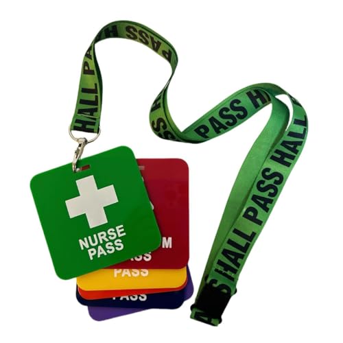 GIFTEXPRESS Hall Pass Lanyards and School Passes Set of 6