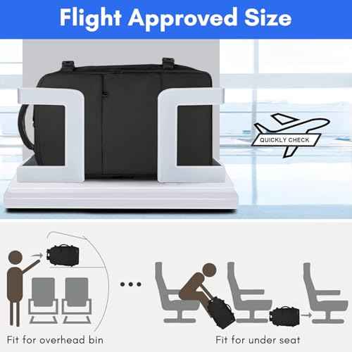 Taygeer Carry on Backpack for Men Women, Airplane Approved Personal Item Backpack Suitcase with Usb Charging Port, Lightweight College 35l Luggage Bag 15.6inch Laptop Mochila Gifts for Business,Black