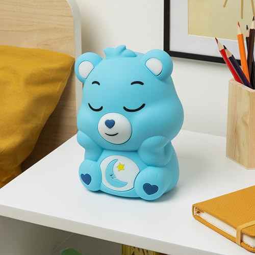 Care Bears Bedtime Bear SquishyGlo Silicone Light, Officially Licensed Lamp for Kids, Teens, Adults, Girls, Women, Cordless & Rechargeable Bedroom D?cor, Collectible Pop Culture Gift | Paladone