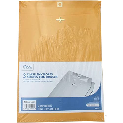 Heavyweight Brown Kraft Clasp Envelopes 10x13 for Business & Mailing
