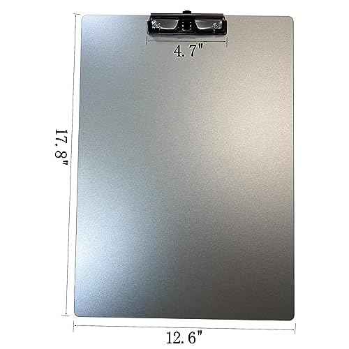 11x17 Metal Clipboard with Pen Holder,Contractor Heavy Duty A3 Size Aluminum Clipboards,Large Drawing Board with 304 Stainless Steel Clips