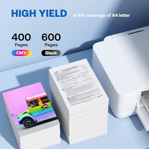 245XL 246XL Ink Cartridges for Canon Ink 245 246 PG-245XL CL-246XL Ink Cartridges for Canon Pixma MX490 MX492 MG2522 MG2420 MG2920 MG2924 MG3022 TS3120 TS3320 TS3122 TR4500 TR4520 (Black, Tri-Color)