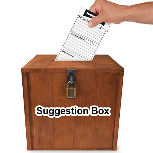 Pajean Black Suggestion Box Cards Set of 400 Sheets, Office Feedback Cards
