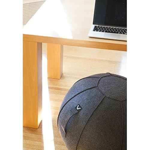 Vivora Luno Premium Ergonomic Sitting Ball Chair, Felt, Standard Size (22 to 24 inches), for Home Offices, Balance Training, Yoga Ball, Posture Improvement