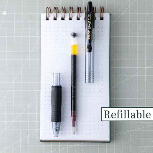 Pilot G2 Premium Gel Pens, Black Pens, Bold Point 1 mm, 12 Black