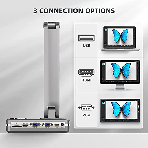 JOYUSING V508 8MP Document Camera with HDMI/USB/VGA, Auto Focus, LED Light for Teaching & Distance Learning