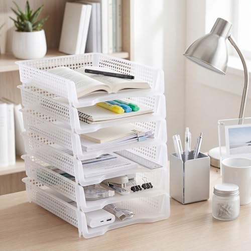 Geetery Clear Turn-In Trays Set of 12 for Classroom Organization