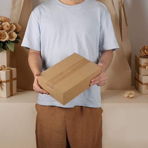 CRUGLA 40 Pack Brown 10x7x3 Inch Shipping Boxes for Small Business - Corrugated Cardboard Bulk Mailing & Packing