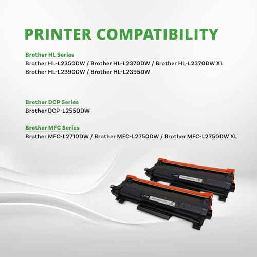 Compatible TN830 TN830XL Toner Replacement for Brother Printer DCP-L2640DW HL-L2400D HL-L2405W HL-L2460DW HL-L2480DW L2420DW MFC-L2807DW MFC-L2820DW (Black, 2 Pack)
